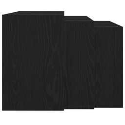 Berkfield Home Nesting Tables 3 pcs Black Engineered Wood - thumbnail 5