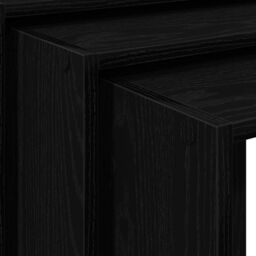 Berkfield Home Nesting Tables 3 pcs Black Engineered Wood - thumbnail 7
