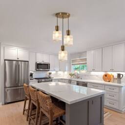 COMELY Pendant Ceiling Light, 3-Lights Crystal Ceiling Lights, E27 in Copper - thumbnail 5