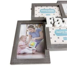 Voltico Black Wood-Effect Family Multi Photo Frame in Dark Grey - thumbnail 5