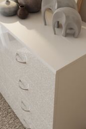 FWStyle Chilton White Gloss 8 Drawer Chest (H) 73.5cm (W) 104cm (D) 40cm - thumbnail 3