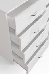 FWStyle Chilton White Gloss 8 Drawer Chest (H) 73.5cm (W) 104cm (D) 40cm - thumbnail 4