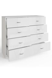 FWStyle Chilton White Gloss 8 Drawer Chest (H) 73.5cm (W) 104cm (D) 40cm - thumbnail 5