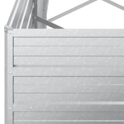 Berkfield Home Garden Raised Bed 400x80x45 cm Galvanized Steel Silver - Size: 400 x 80 x 45 cm - thumbnail 6
