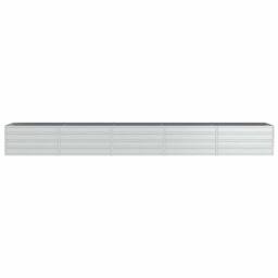 Berkfield Home Garden Raised Bed 400x80x45 cm Galvanized Steel Silver - Size: 400 x 80 x 45 cm - thumbnail 4