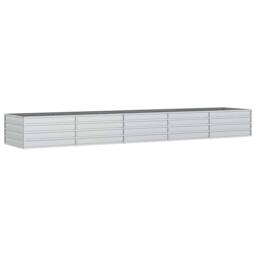 Berkfield Home Garden Raised Bed 400x80x45 cm Galvanized Steel Silver - Size: 400 x 80 x 45 cm - thumbnail 3