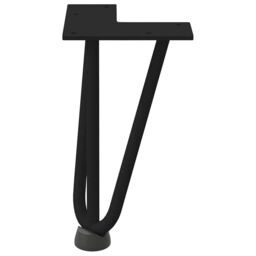 Berkfield Home Hairpin Table Legs 4 pcs Black 20 cm Solid Steel - thumbnail 5