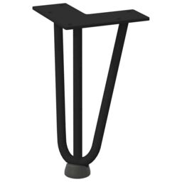 Berkfield Home Hairpin Table Legs 4 pcs Black 20 cm Solid Steel - thumbnail 4