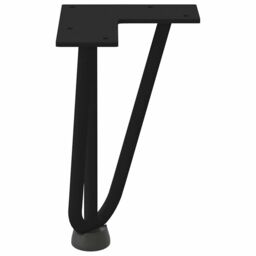 Berkfield Home Hairpin Table Legs 4 pcs Black 20 cm Solid Steel - thumbnail 6