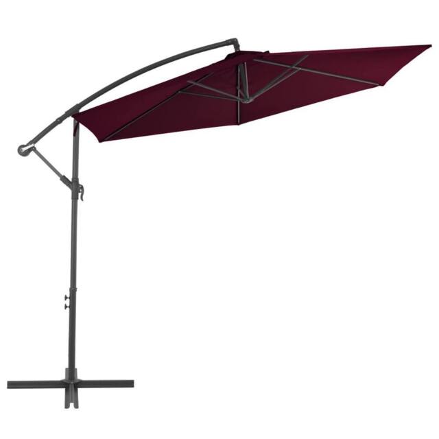 Berkfield Home Cantilever Umbrella with Aluminium Pole Bordeaux Red 300 cm - image 1