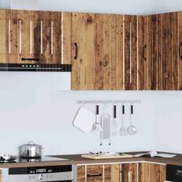 Berkfield Home Kitchen Wall Cabinet Lucca Old Wood Engineered Wood in Brown - thumbnail 4