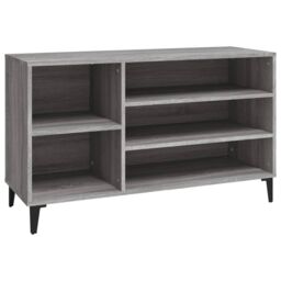 Berkfield Home Shoe Cabinet Grey Sonoma 102x36x60 cm Engineered Wood - Size: 102 x 36 x 60 cm - thumbnail 2