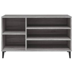 Berkfield Home Shoe Cabinet Grey Sonoma 102x36x60 cm Engineered Wood - Size: 102 x 36 x 60 cm - thumbnail 5