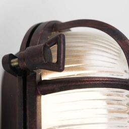 ValueLights Bow Oval Bulkhead IP64 Outdoor Garden Wall Light with Cool White Bulb in Bronze - thumbnail 2