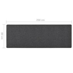Berkfield Home Carpet Runner Anthracite 80x250 cm in Dark Grey - Size: 100 cm diameter - thumbnail 7