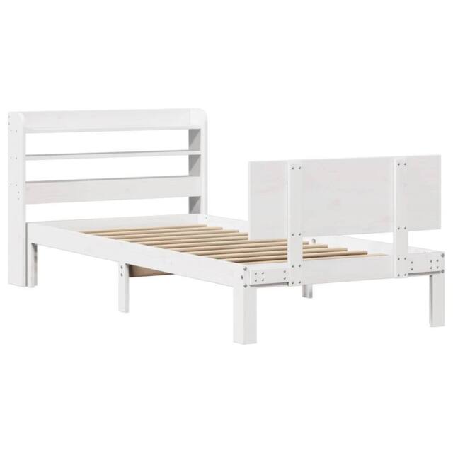 Berkfield Home Beautiful Bed Frame with Headboard without Mattress White 90x200 cm - image 1