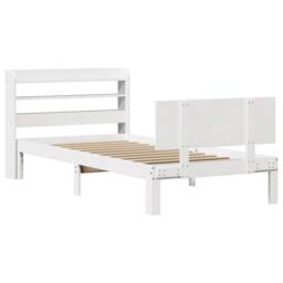 Berkfield Home Beautiful Bed Frame with Headboard without Mattress White 90x200 cm - thumbnail 1