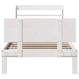 Berkfield Home Beautiful Bed Frame with Headboard without Mattress White 90x200 cm - thumbnail 4