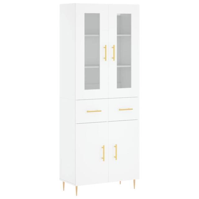 Berkfield Home Highboard White 69.5x34x180 cm Engineered Wood - image 1