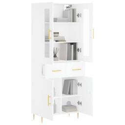 Berkfield Home Highboard White 69.5x34x180 cm Engineered Wood - thumbnail 3
