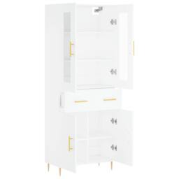 Berkfield Home Highboard White 69.5x34x180 cm Engineered Wood - thumbnail 4