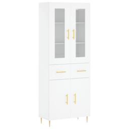 Berkfield Home Highboard White 69.5x34x180 cm Engineered Wood