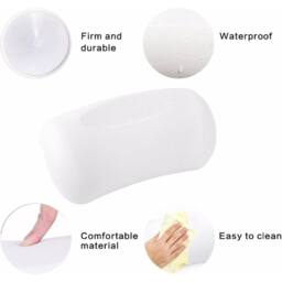 EONLION Luxury Bathroom Spa Bath Pillow in White - Size: Single - thumbnail 3