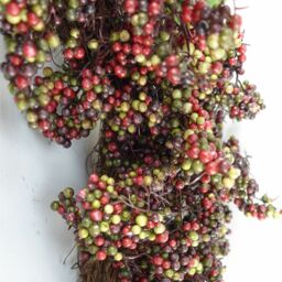Leaf Artificial 55cm Hanging Black Berries Wreath - thumbnail 5