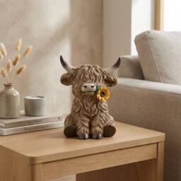 Garden Greatness Floral Highland Cow Ornament - Size: 1 Pack - thumbnail 1