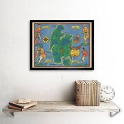 "Artery8 Map Stuart 1960 Stevenson's Treasure Island 12x16"" Framed Art Print - Size: W12"" x H16""" - thumbnail 2