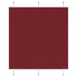 Berkfield Home Pleated Blind Bordeaux Red 120x150 cm Fabric Width 119.4 cm Polyester - thumbnail 2
