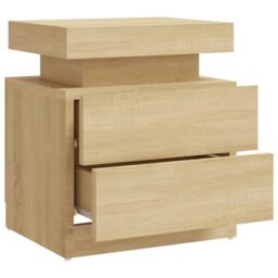 Berkfield Home Bedside Cabinet Sonoma Oak 45x35x52 cm Engineered Wood in Brown - Size: 45 x 35 x 52 cm - thumbnail 6