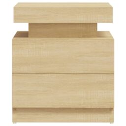 Berkfield Home Bedside Cabinet Sonoma Oak 45x35x52 cm Engineered Wood in Brown - Size: 45 x 35 x 52 cm - thumbnail 4