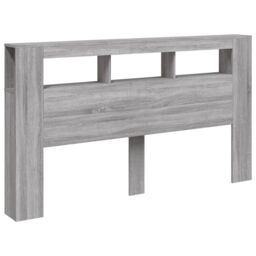 Berkfield Home LED Headboard Grey Sonoma 180x18.5x103.5 cm Engineered Wood - thumbnail 3