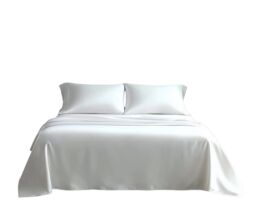 Snug City Microfibre Soft Touch Flat Sheet Plain Dyed Bed Linen in White - Size: Super King Flat - thumbnail 2