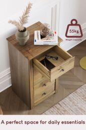 Home Discount Vida Designs Panama Solid Pine 5 Drawer Narrow Chest Storage Bedroom Furnuiture in Brown - thumbnail 4