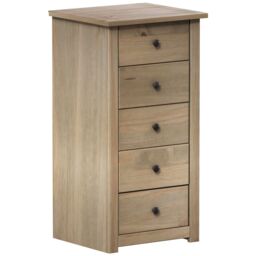 Home Discount Vida Designs Panama Solid Pine 5 Drawer Narrow Chest Storage Bedroom Furnuiture in Brown - thumbnail 7