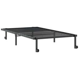 Berkfield Home Elegant Bed Frame without Mattress Foldable Black 107x203 cm Steel - thumbnail 8