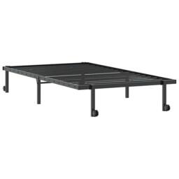 Berkfield Home Elegant Bed Frame without Mattress Foldable Black 107x203 cm Steel - thumbnail 5