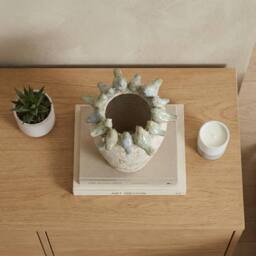 Garden Greatness Relica Glazed Stone Bird Vase - Size: 1 Pack - thumbnail 2