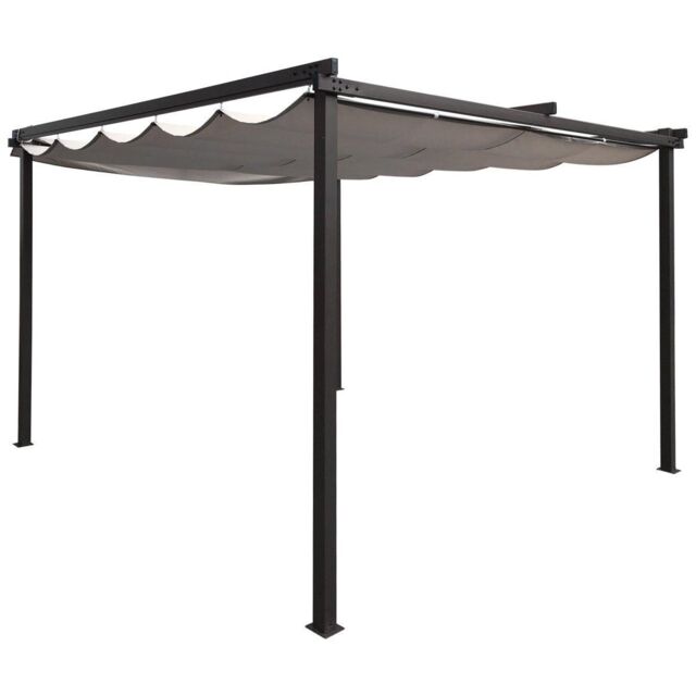 Charles Bentley 3M x 3M Premium Canopy Gazebo Awning Shade - Grey - image 1
