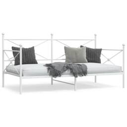 Berkfield Home Durable Day Bed without Mattress White 107x203 cm Steel - thumbnail 2