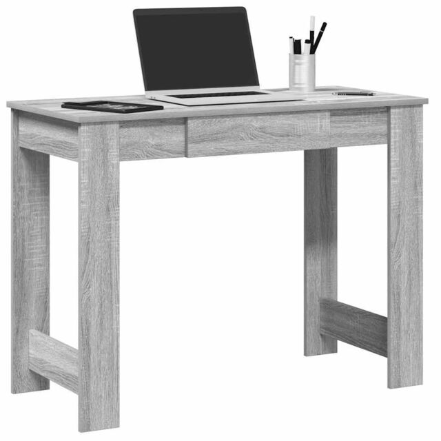 Berkfield Home Desk Grey Sonoma 100x45x75 cm Engineered Wood - Size: 100 x 45 x 75 cm - image 1