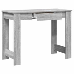 Berkfield Home Desk Grey Sonoma 100x45x75 cm Engineered Wood - Size: 100 x 45 x 75 cm - thumbnail 5
