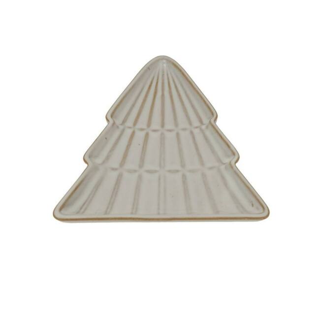 Lemon Pavilion Furniture and Decor Medium Alora Tree Dish Christmas Decoration - L12 x W14 x H1cm - White