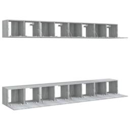 Berkfield Home TV Cabinets 8 pcs Grey Sonoma 60x30x30 cm Engineered Wood - Size: 60 x 30 x 30 cm - thumbnail 4