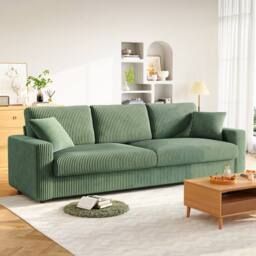 Dprodo Deep 4 Seat Sofa, 256cm Mid Century Modern Couches in Green - Size: 2 Pack