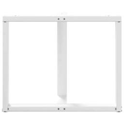 Berkfield Home Dining Table Legs T-Shaped¬†2 pcs White 90x35x(72-73) cm Steel - thumbnail 6