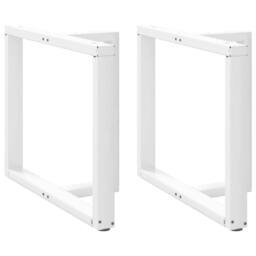 Berkfield Home Dining Table Legs T-Shaped¬†2 pcs White 90x35x(72-73) cm Steel - thumbnail 2