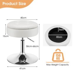 Costway Tufted Vanity Stool Footrest Accent Storage Ottoman with Reversible Lid in White - thumbnail 3